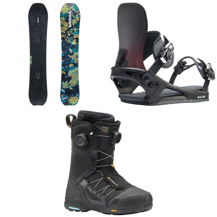 K2 Passport Snowboard + Bond Snowboard Bindings + Theory Snowboard Boots 2027