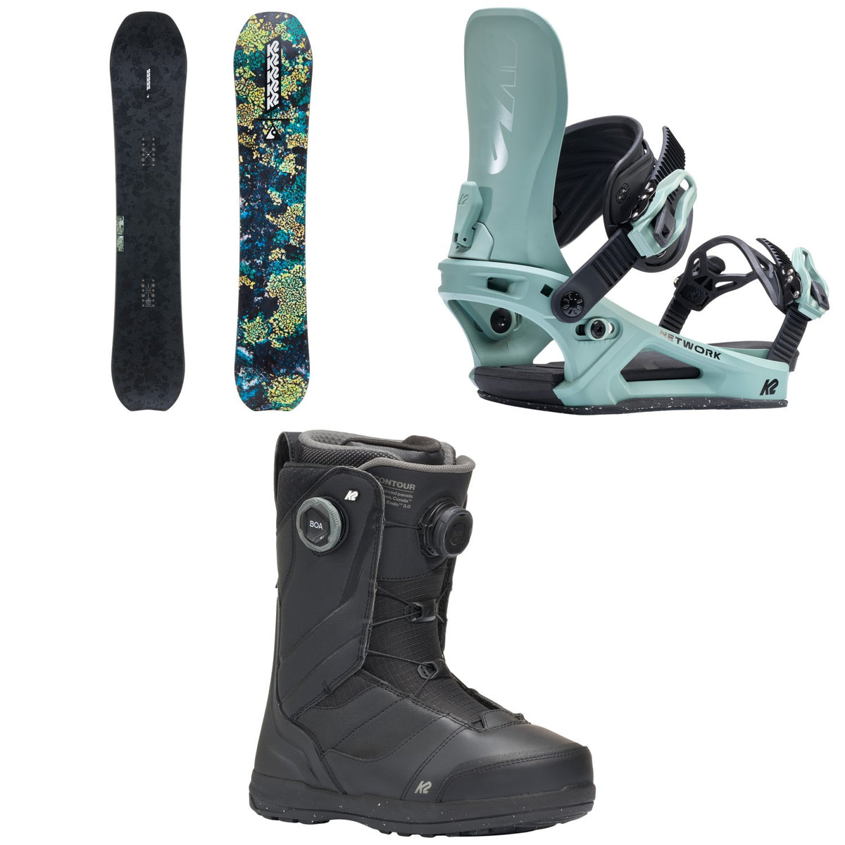 K2 Passport Snowboard + Network Snowboard Bindings + Contour Snowboard Boots - Women's 2027