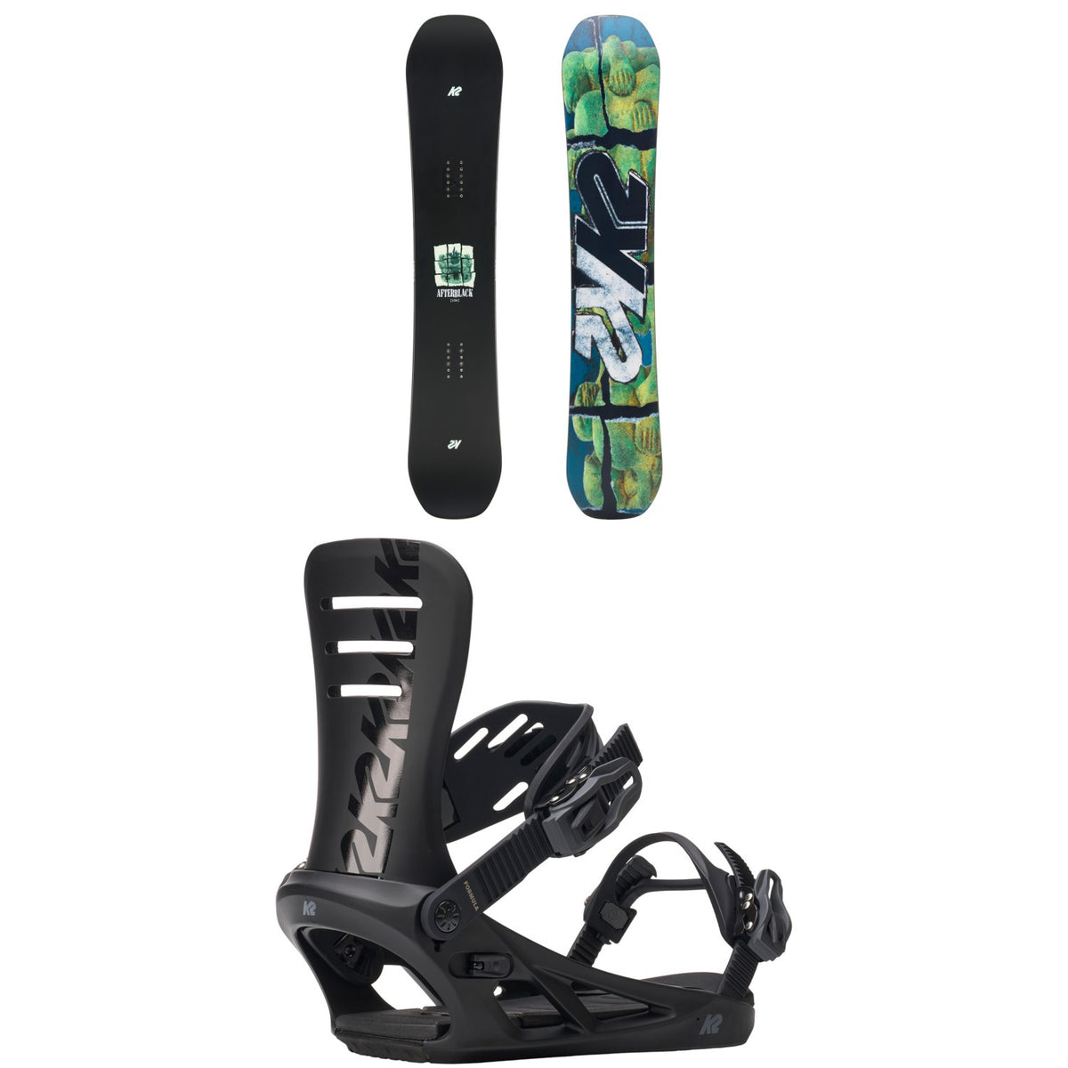 K2 Afterblack Snowboard + Formula Snowboard Bindings 2027