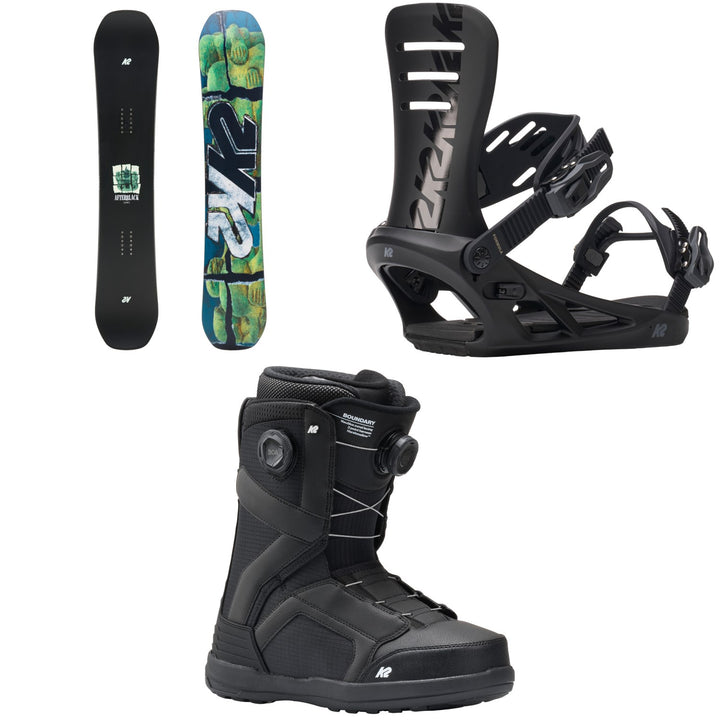 K2 Afterblack Snowboard + Formula Snowboard Bindings + Boundary Snowboard Boots 2027
