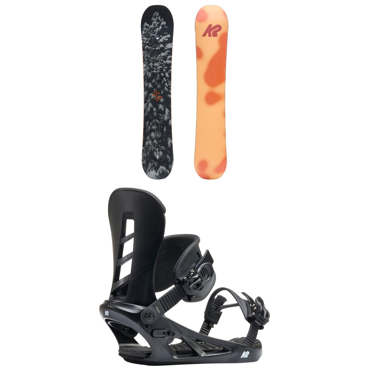 K2 Gateway Pop Snowboard + Sonic Snowboard Bindings 2027