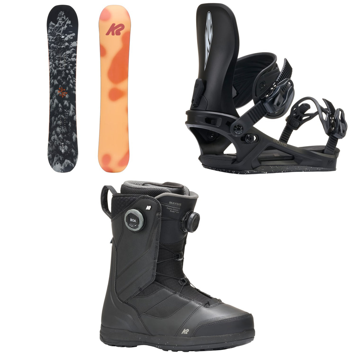 K2 Gateway Pop Snowboard + Bond Snowboard Bindings + Maysis Snowboard Boots 2027