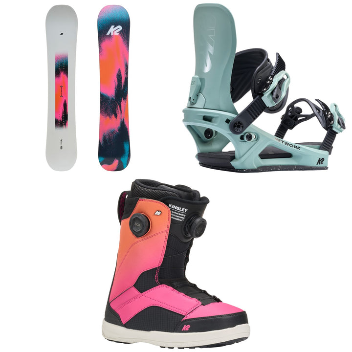 K2 Dreamsicle Snowboard + Network Snowboard Bindings + Kinsley Snowboard Boots - Women's 2027