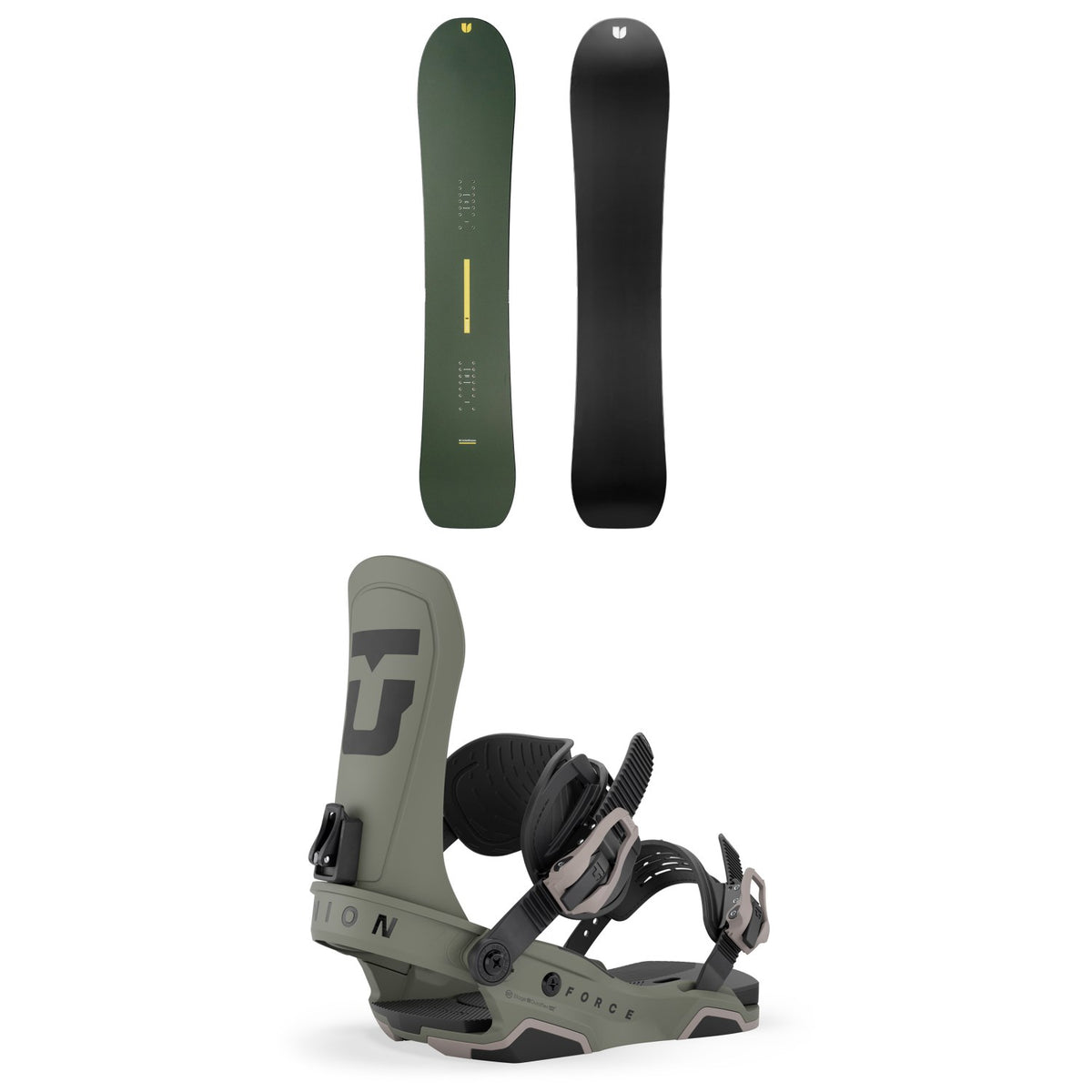 United Shapes Horizon Snowboard + Union Force Team Snowboard Bindings 2027