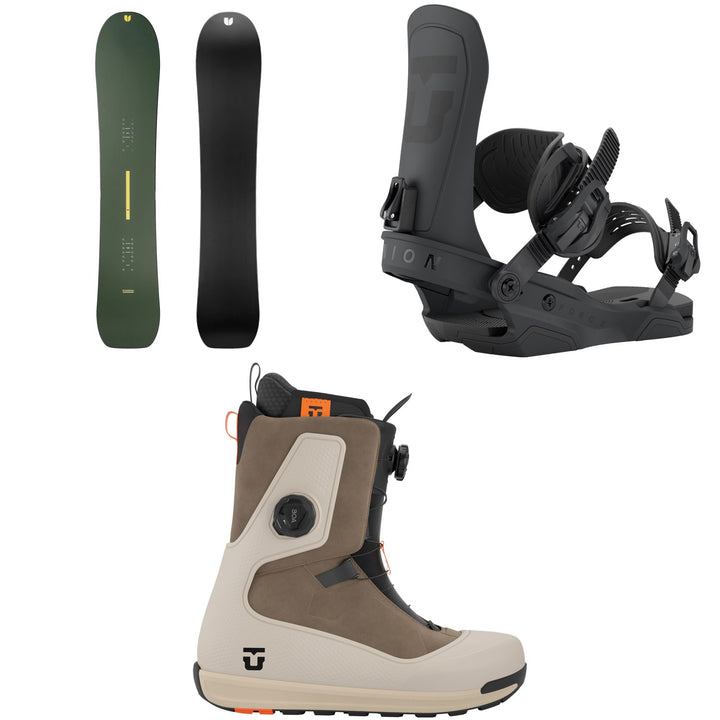 United Shapes Horizon Snowboard + Union Force Team Snowboard Bindings + Reset Snowboard Boots 2027