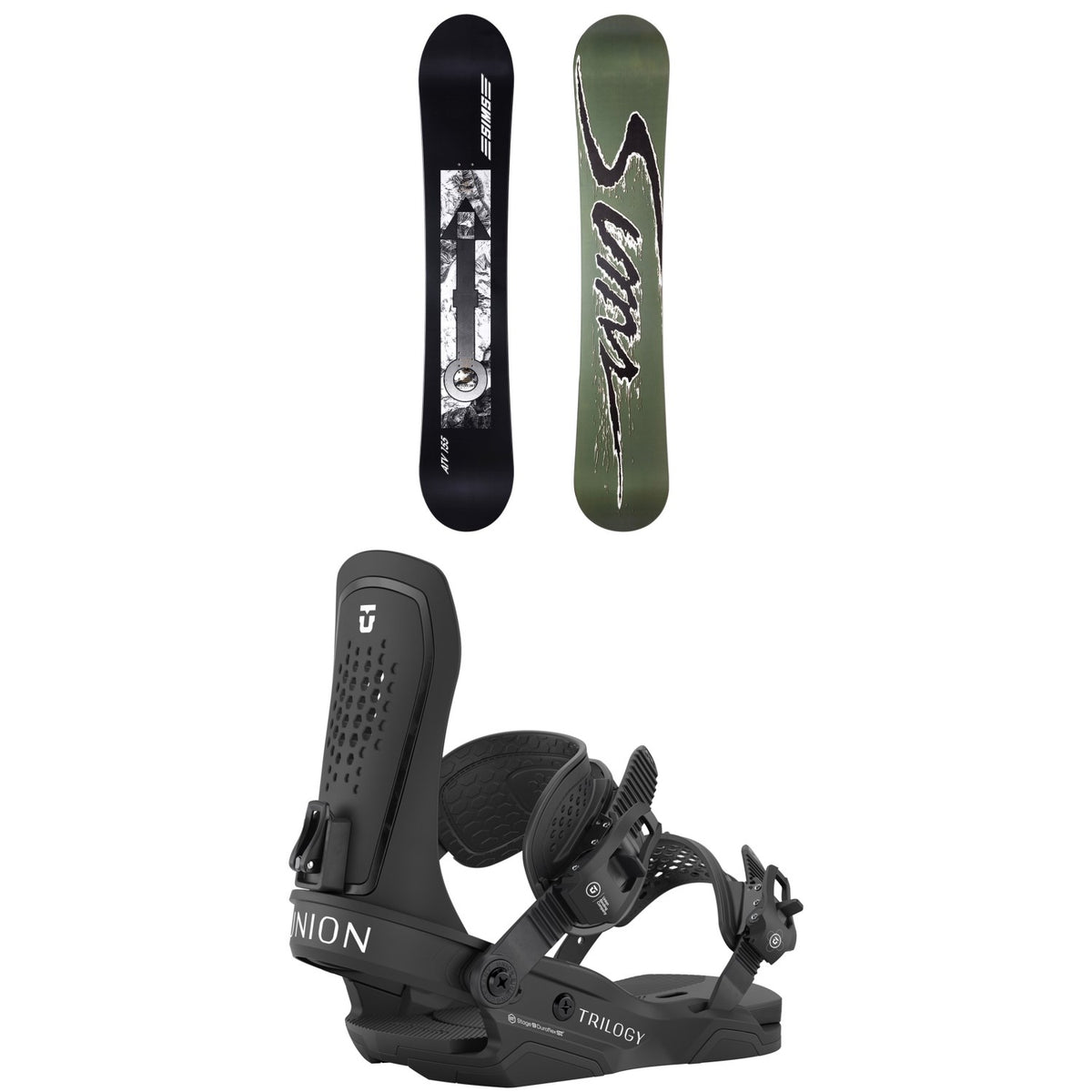 Sims ATV Snowboard + Union Trilogy Snowboard Bindings - Women's 2026