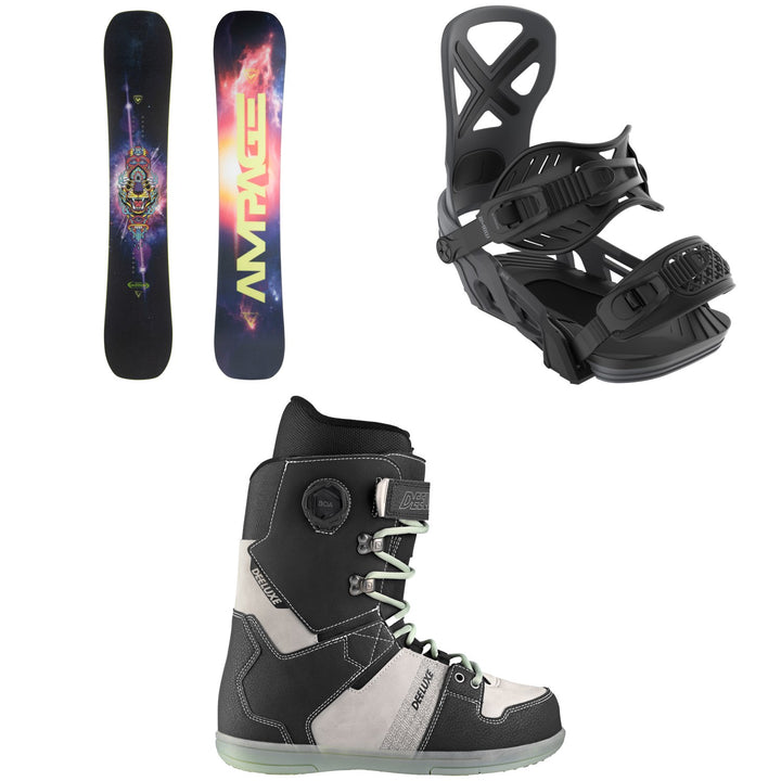 Rossignol Ampage Vol.2 Snowboard + Bent Metal Anvil Snowboard Bindings + Deeluxe D.N.A. Snowboard Boots 2026