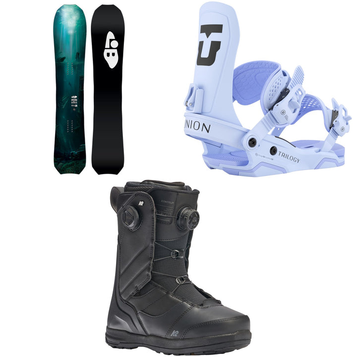 Lib Tech T. Rice Orca Snowboard + Union Trilogy Snowboard Bindings + K2 Contour Snowboard Boots - Women's 2026