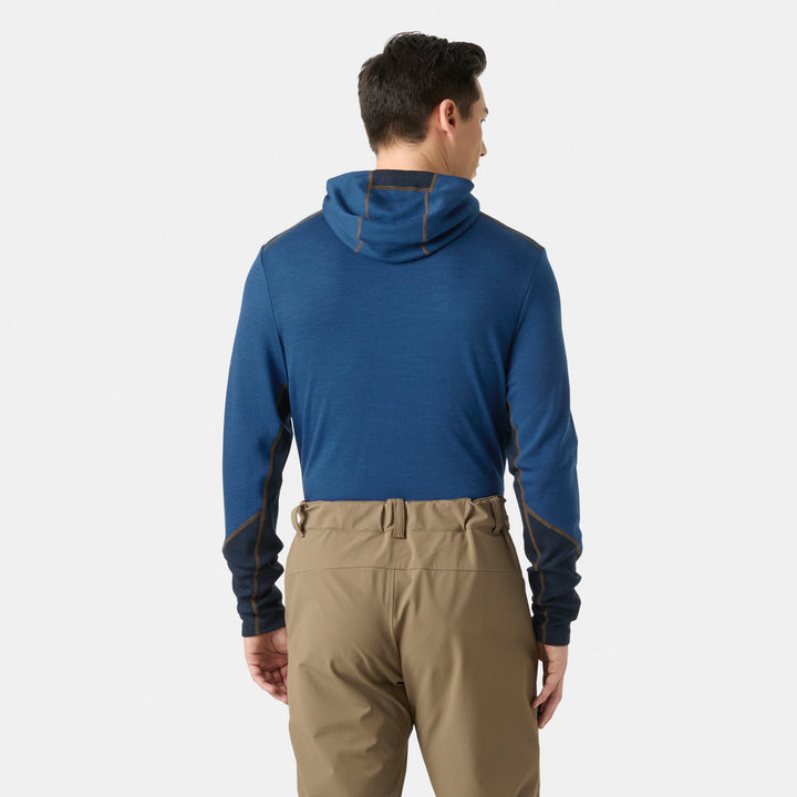 Helly Hansen Lifa Merino Midweight Baselayer Hoodie - Men's Dark Blue