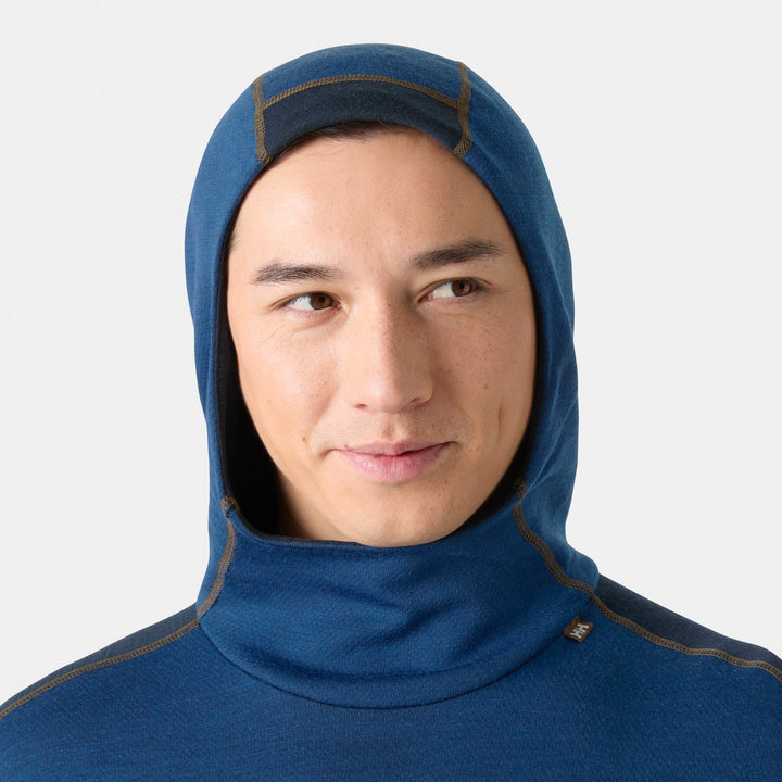 Helly Hansen Lifa Merino Midweight Baselayer Hoodie - Men's Dark Blue