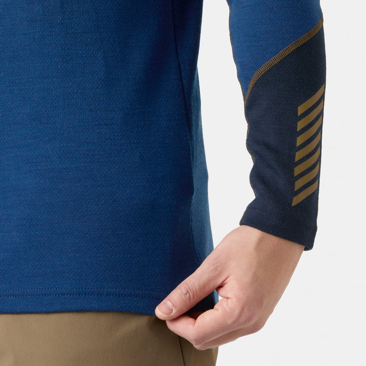 Helly Hansen Lifa Merino Midweight Baselayer Hoodie - Men's Dark Blue