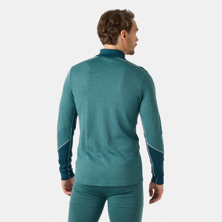 Helly Hansen Lifa Merino Midweight 1/2 Zip Baselayer Top - Men's Opal Green