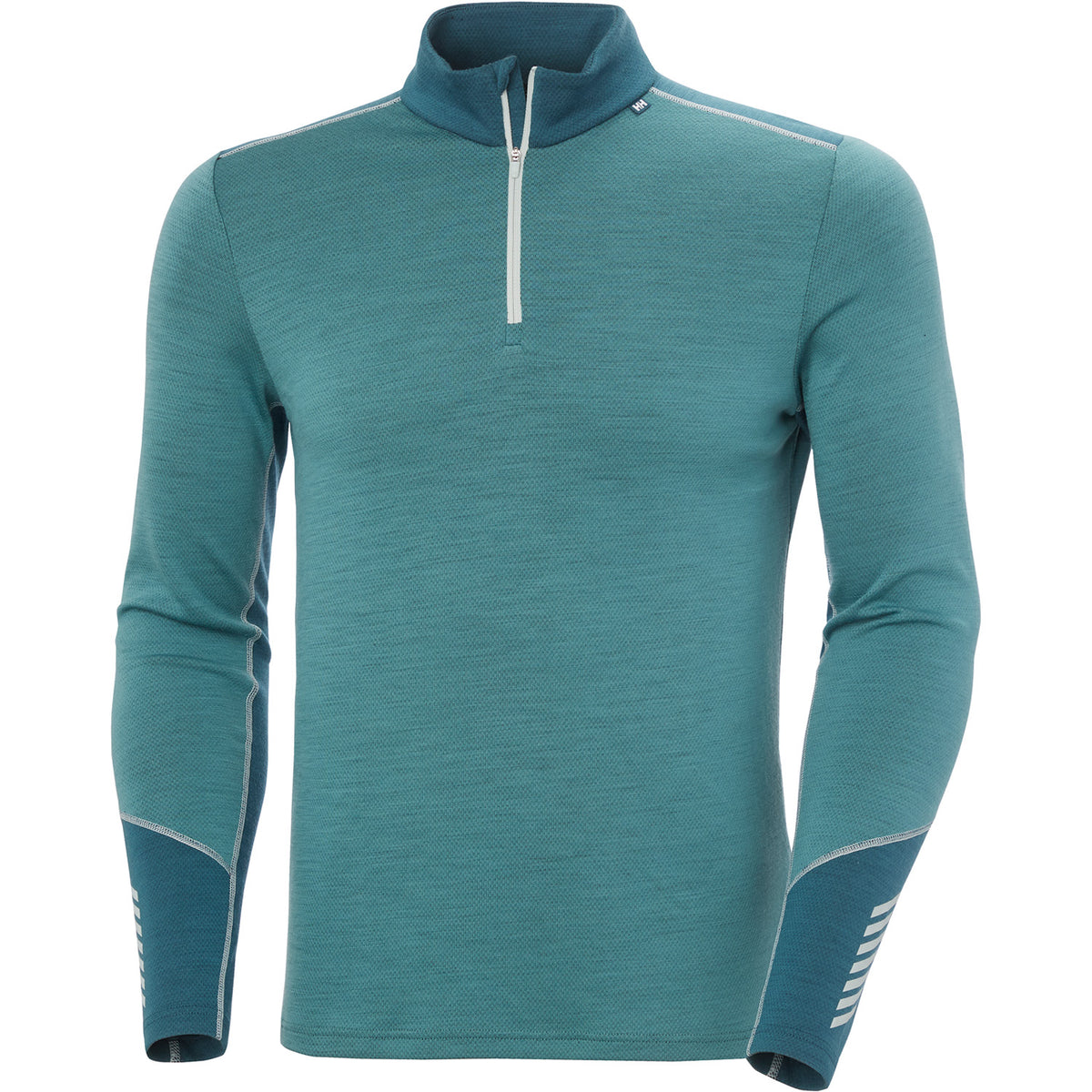 Helly Hansen Lifa Merino Midweight 1/2 Zip Baselayer Top - Men's Opal Green