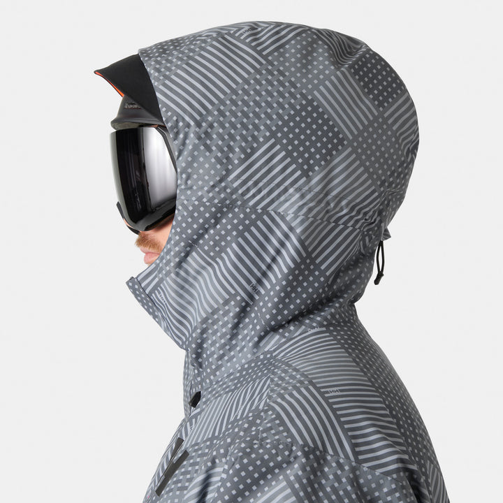 Helly Hansen Ullr D Lunar Jacket - Unisex Thunder Grey Hh Plaid AOP