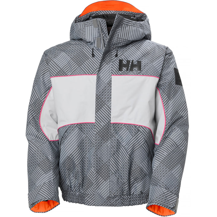 Helly Hansen Ullr D Lunar Jacket - Unisex Thunder Grey Hh Plaid AOP