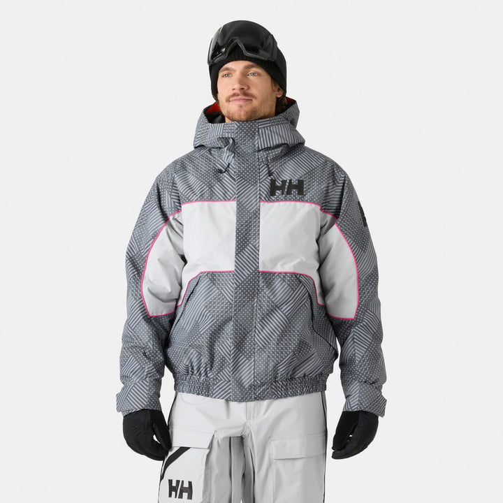 Helly Hansen Ullr D Lunar Jacket - Unisex Thunder Grey Hh Plaid AOP