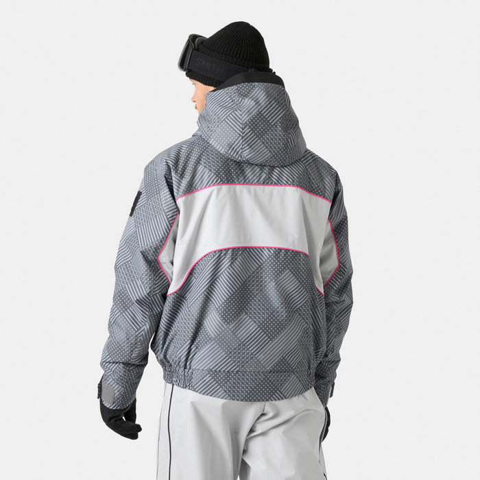 Helly Hansen Ullr D Lunar Jacket - Unisex Thunder Grey Hh Plaid AOP