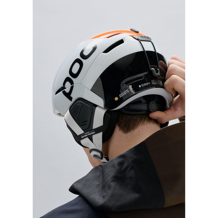 POC Obex Connect MIPS Helmet Hydrogen White/Fluorescent Orange AVIP