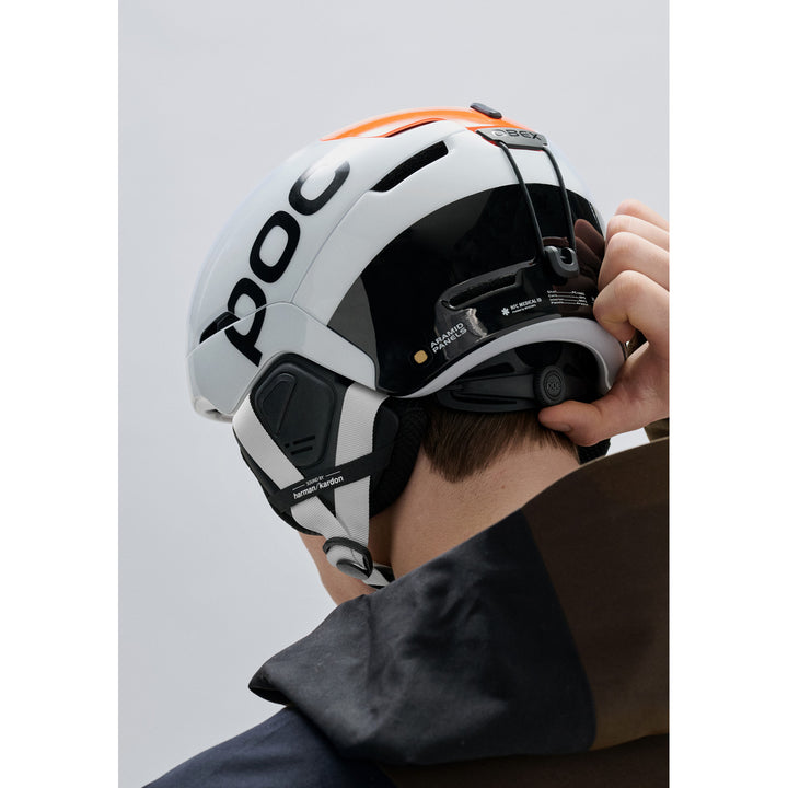 POC Obex Connect MIPS Helmet Hydrogen White/Fluorescent Orange AVIP