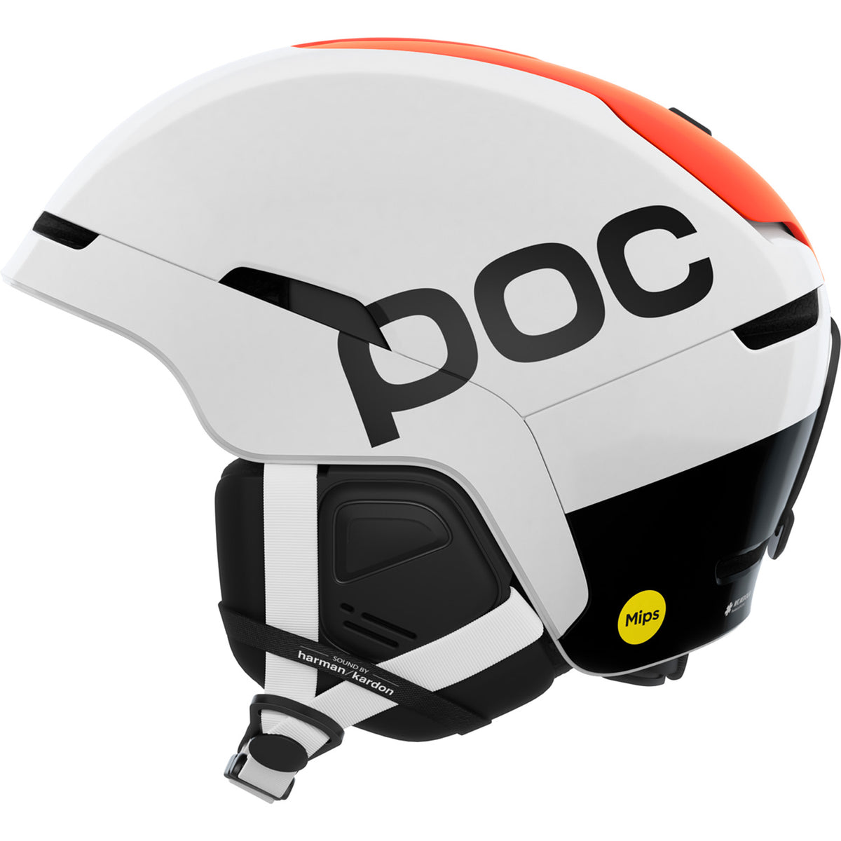 POC Obex Connect MIPS Helmet Hydrogen White/Fluorescent Orange AVIP