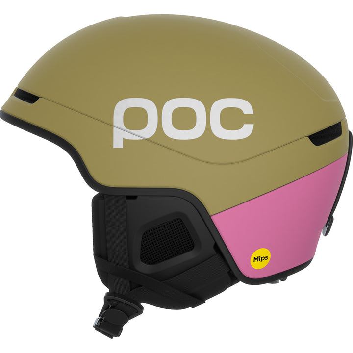 POC Obex Contour MIPS Helmet Olivine Green Matte/Thulite Pink Matte