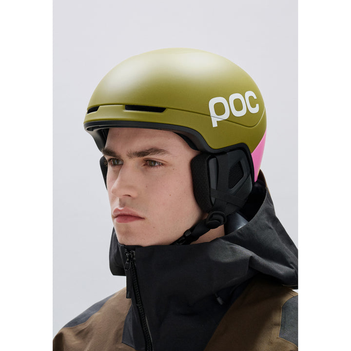 POC Obex Contour MIPS Helmet Olivine Green Matte/Thulite Pink Matte