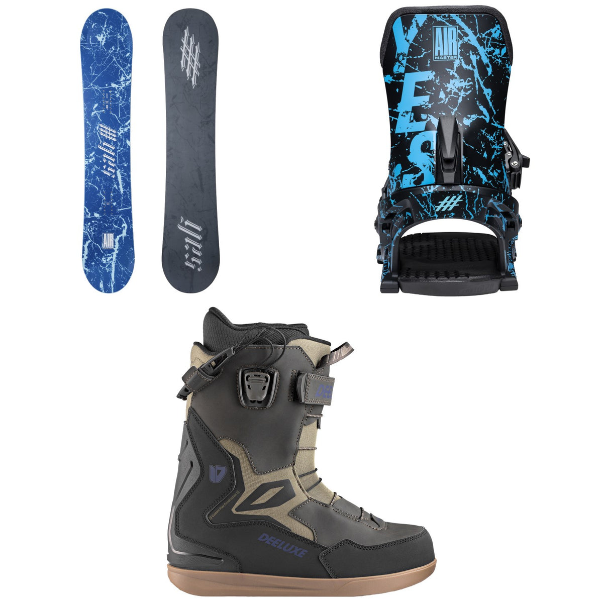 Yes. Airmaster 3D Snowboard + Airmaster Snowboard Bindings + Deeluxe ID Snowboard Boots 2026