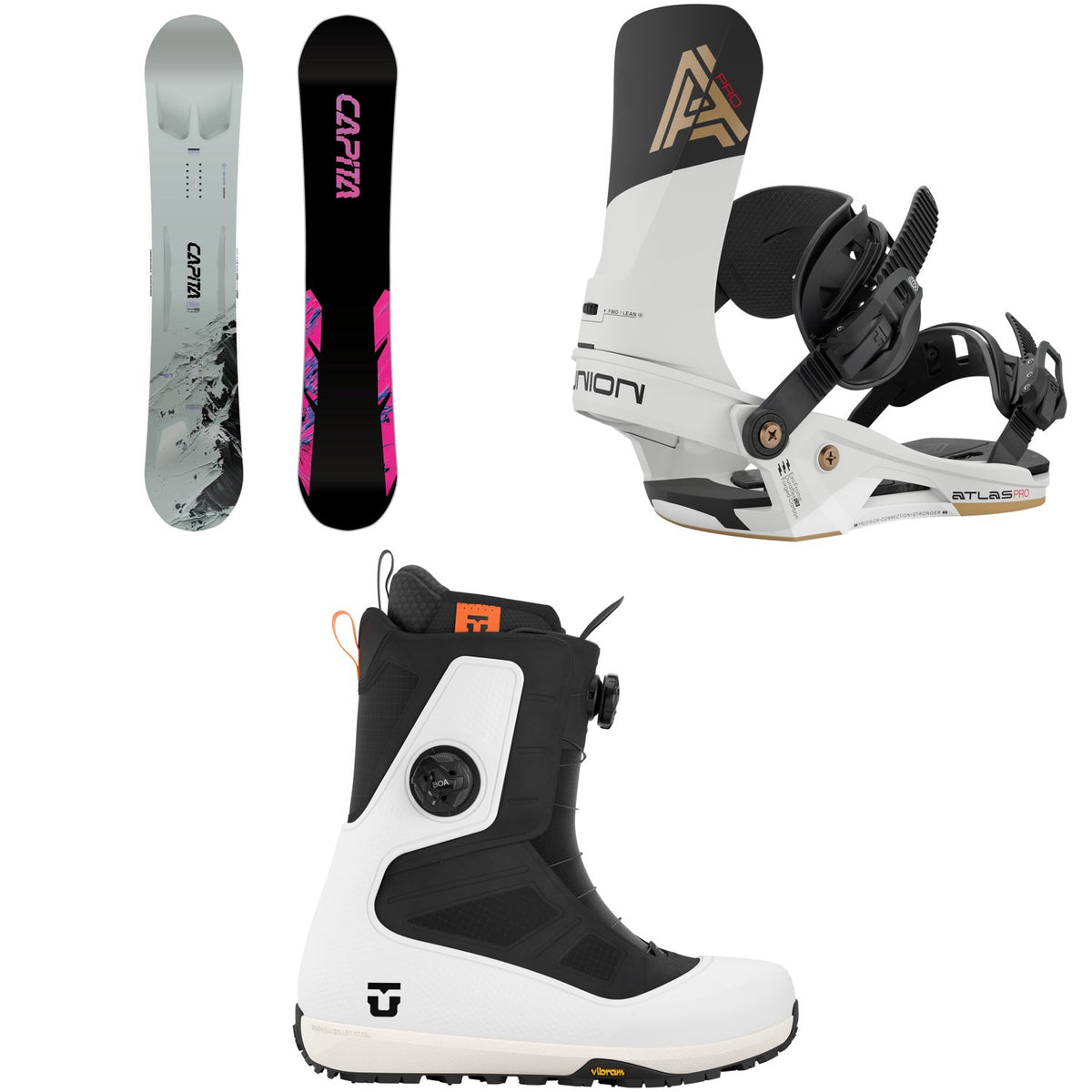 CAPiTA Mega Mercury Snowboard + Union Atlas Pro Snowboard Bindings + Reset Pro Snowboard Boots 2027