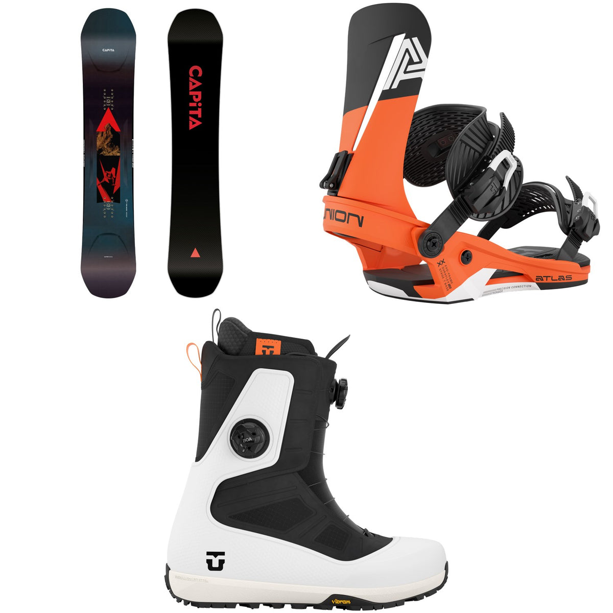 CAPiTA Super DOA Snowboard + Union Atlas Snowboard Bindings + Reset Pro Snowboard Boots 2027