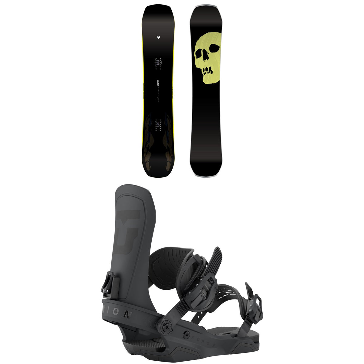 CAPiTA The Black Snowboard of Death Snowboard + Union Force Team Snowboard Bindings 2027