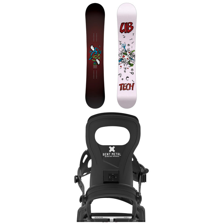 Lib Tech Two Time Snowboard + Bent Metal Clip Snowboard Bindings - Women's 2027