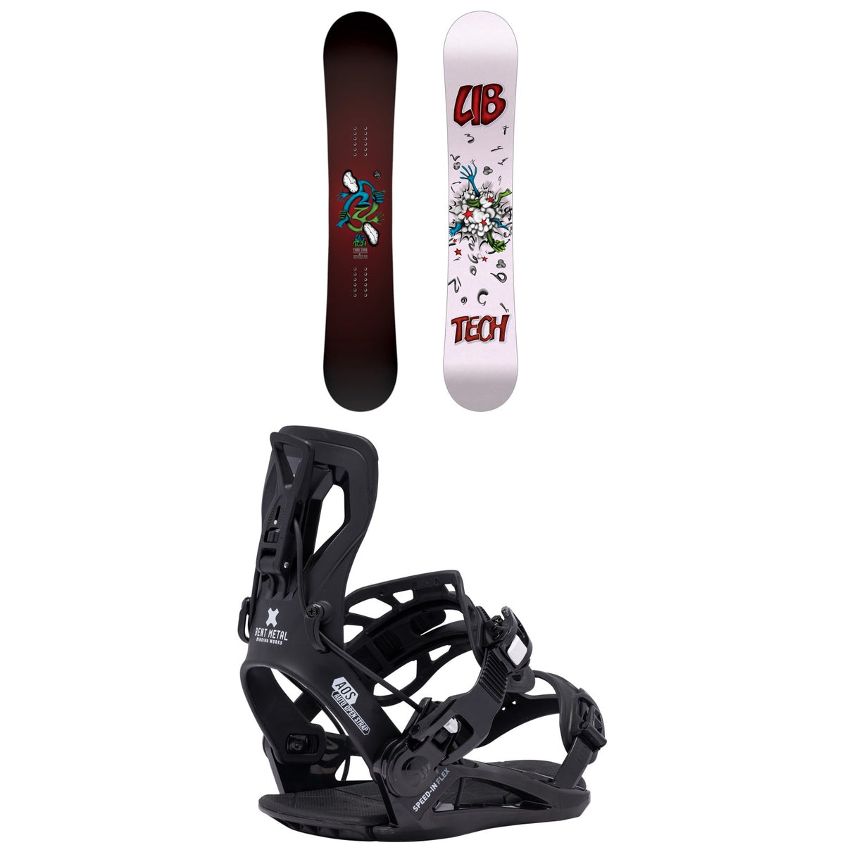 Lib Tech Two Time Snowboard + Bent Metal Speed-In Flex Snowboard Bindings - Women's 2027