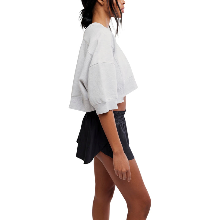Free People Short Sleeve Intercept Pullover - Women's White