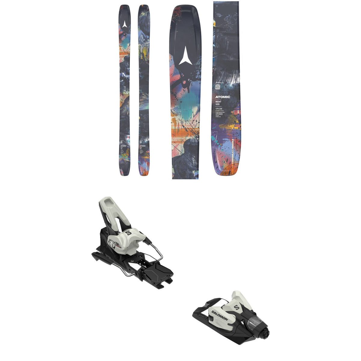 Atomic Bent 100 Skis + Salomon Strive 14 GW Ski Bindings 2027