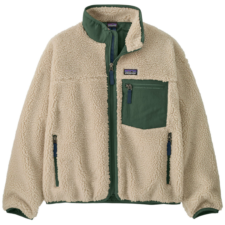 Patagonia Retro-X Jacket - Kids' Dark Natural w/Canopy Green