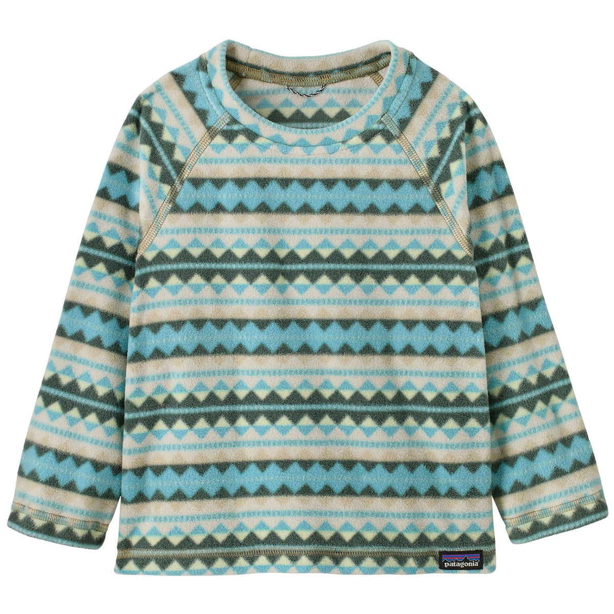 Patagonia Micro D Crew Top - Infants' Diamond Stripe: Snowmelt Blue