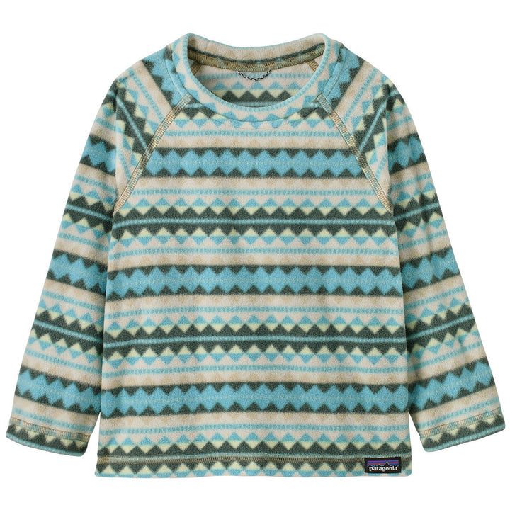 Patagonia Micro D Crew Top - Infants' Diamond Stripe: Snowmelt Blue