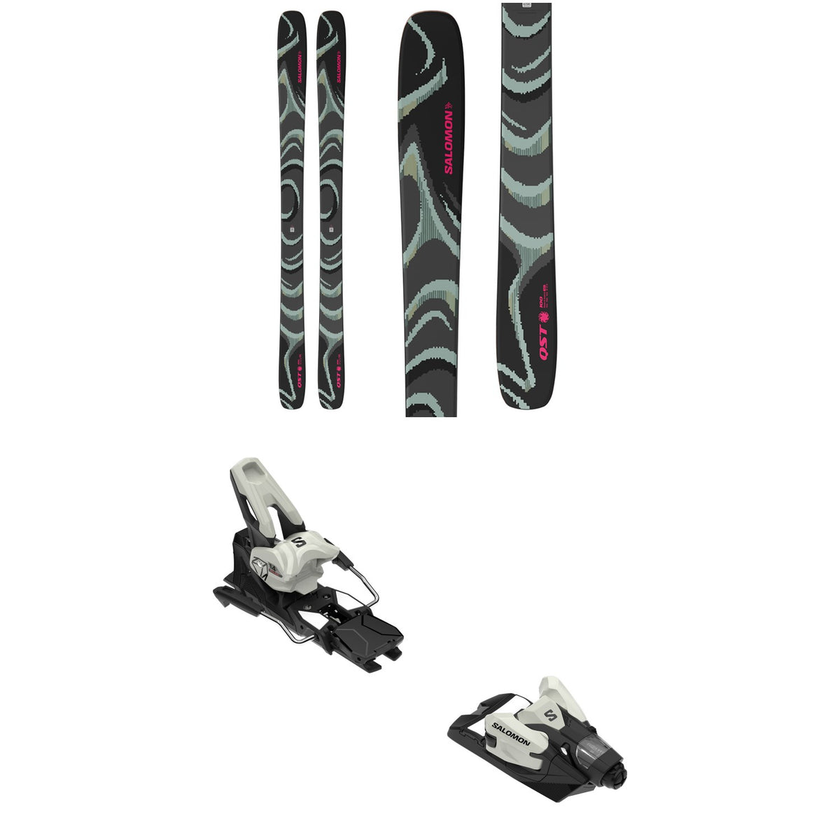 Salomon QST 100 Skis + Salomon Strive 14 GW Ski Bindings