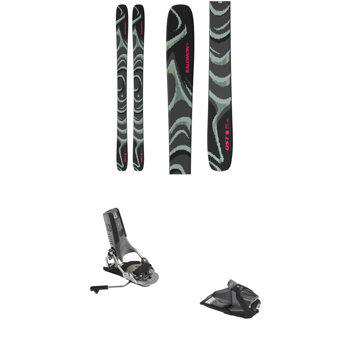 Salomon QST 100 Skis + Look Pivot 2.0 13 GW Ski Bindings 2027
