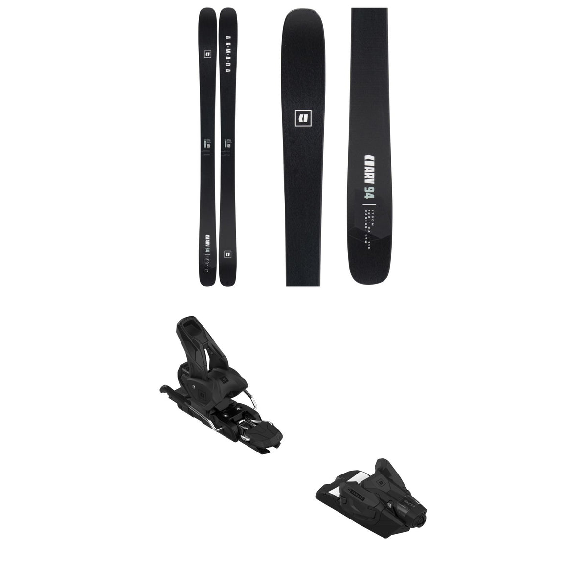 Armada ARV 94 Black Edition Skis + Armada Strive 12 GW Ski Bindings 2027