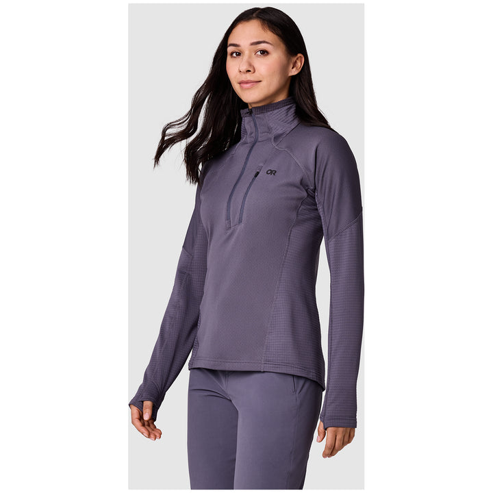 Outdoor Research Deviator Fleece Half Zip - Women's Smoky Quartz