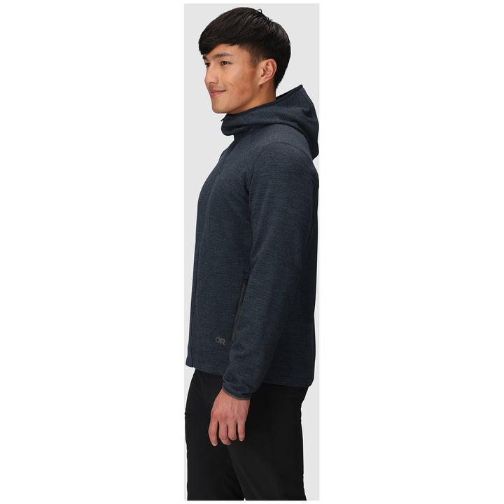 Outdoor Research Crescent Fleece Full Zip Hoodie - Men's Storm Heather