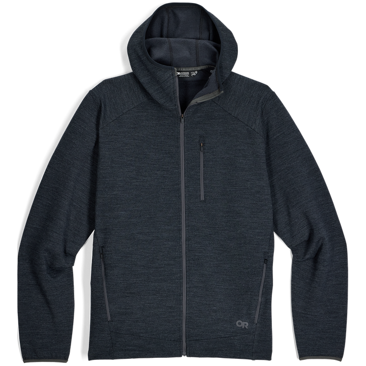 Outdoor Research Crescent Fleece Full Zip Hoodie - Men's Storm Heather