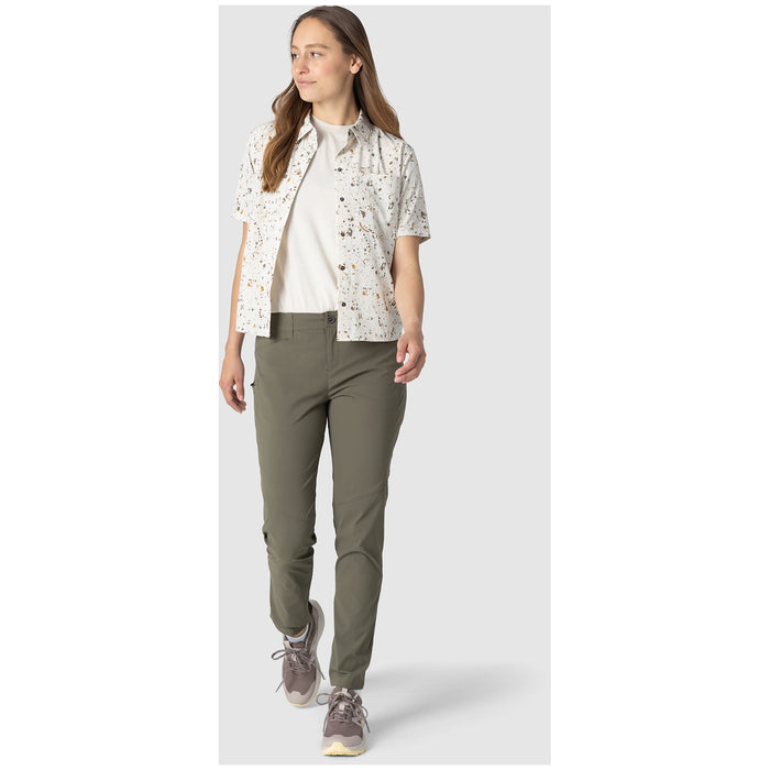 Outdoor Research Astroman Short-Sleeve Sun Shirt - Women's Gravel Creekside Print