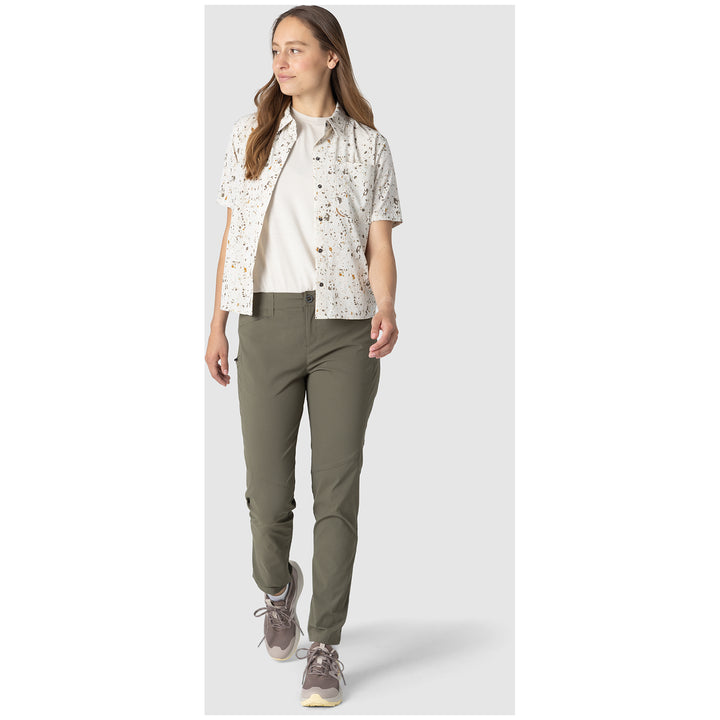 Outdoor Research Astroman Short-Sleeve Sun Shirt - Women's Gravel Creekside Print