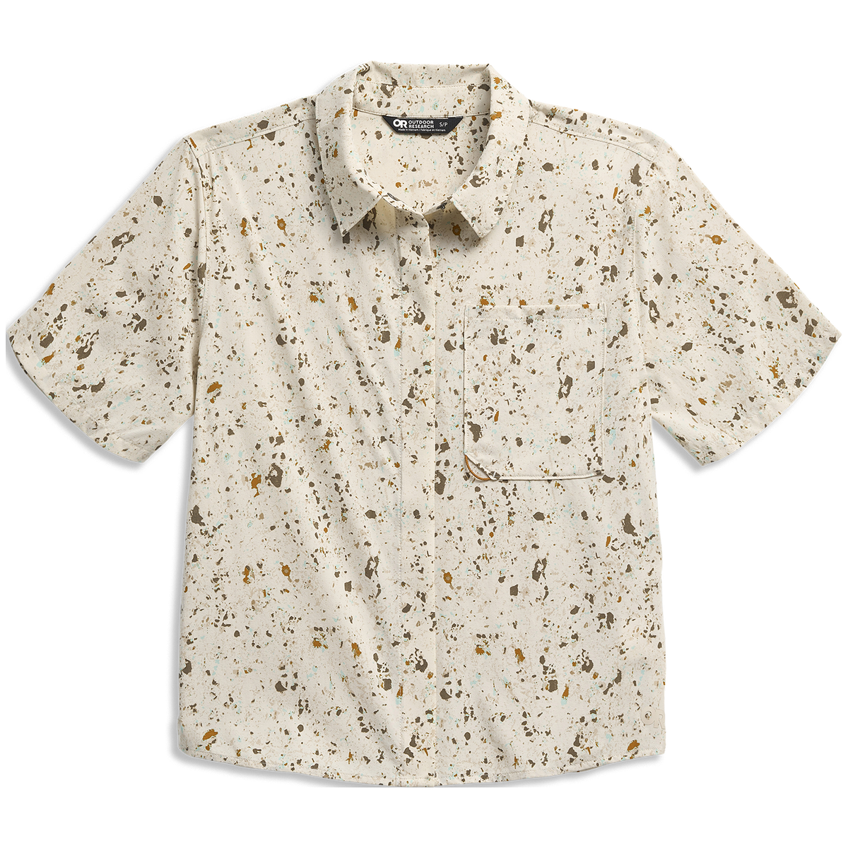 Outdoor Research Astroman Short-Sleeve Sun Shirt - Women's Gravel Creekside Print