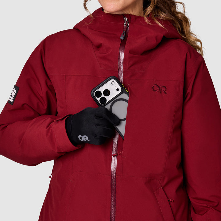 Outdoor Research Snowcrew Jacket - Women's Vermillion