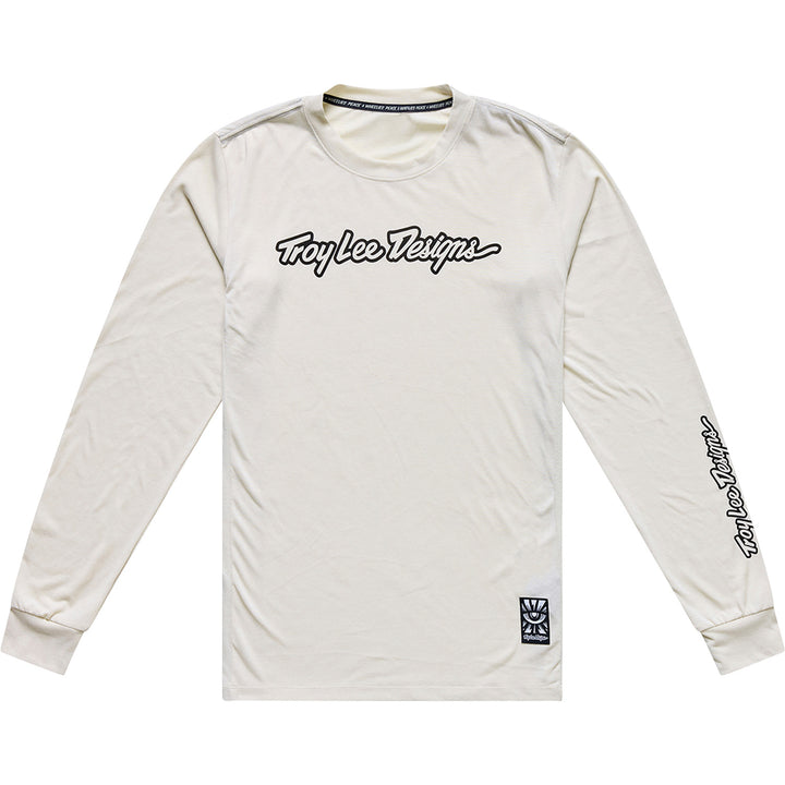 Troy Lee Designs Skyline Long-Sleeve Ride Tee Signature Pumice