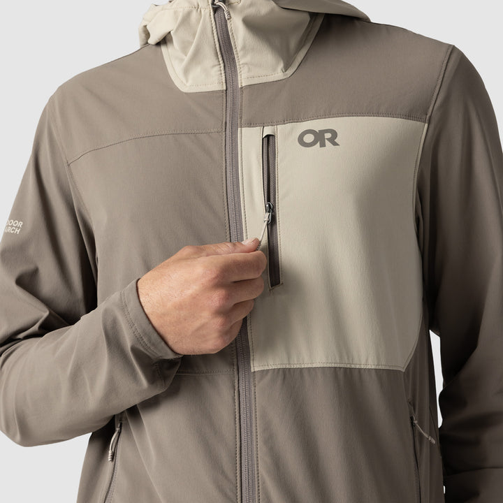 Outdoor Research Ferrosi Hoodie - Men's Gravel/Pro Khaki