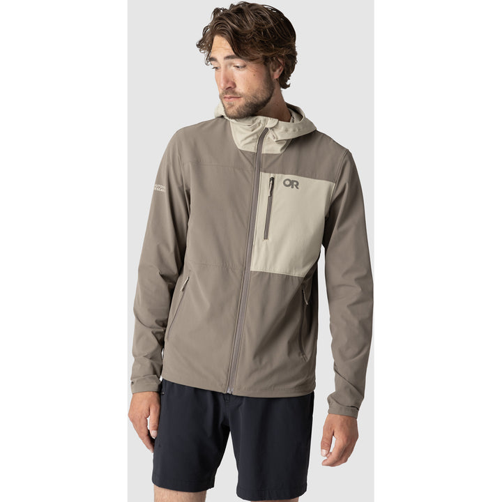 Outdoor Research Ferrosi Hoodie - Men's Gravel/Pro Khaki